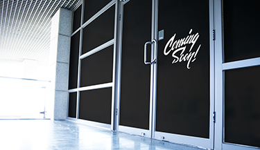 Specialty decorative films creates privacy while retail space is under construction