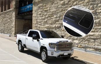 Black PPF accents on white truck